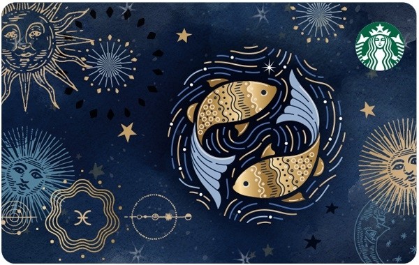 水象雙魚星座隨行卡。預計2022年1月上市。（星巴克提供）