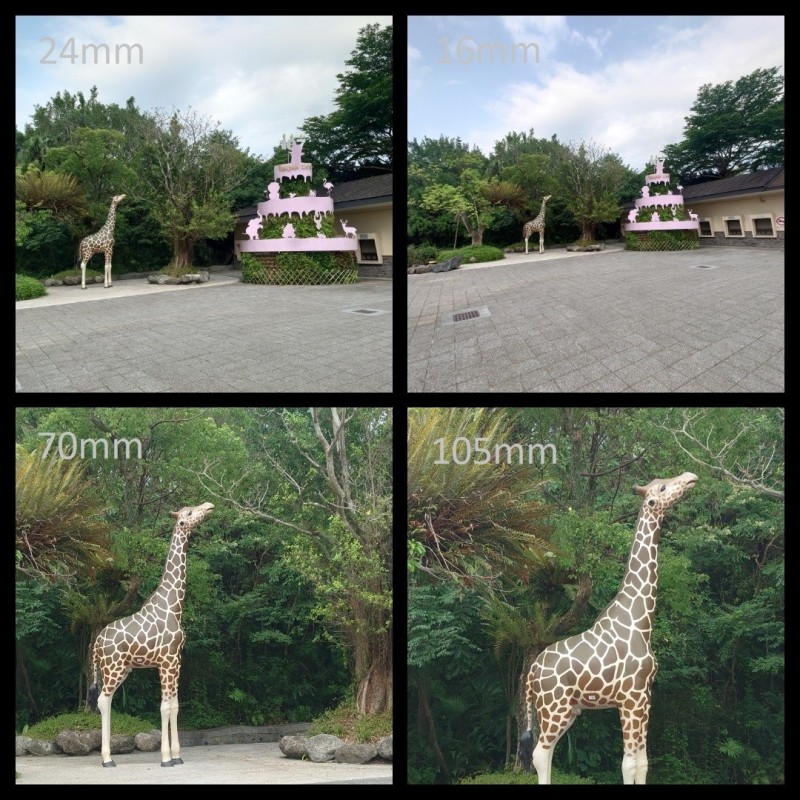 Sony Xperia 1 III提供16mm、24mm、70mm、105mm焦段。（記者吳佩樺攝）