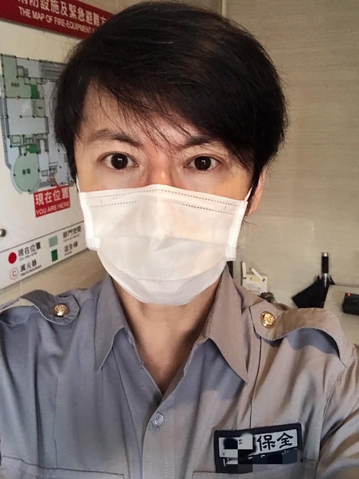 簡家瑋日前宣布已轉行改當飯店保全。（翻攝自臉書）