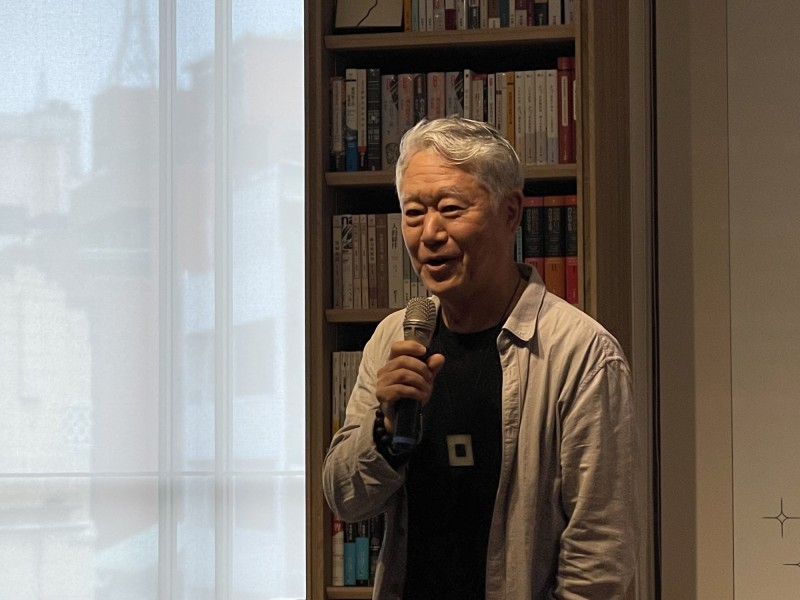 蔣勳分享他對五行、平衡的看法。（記者凃盈如攝）