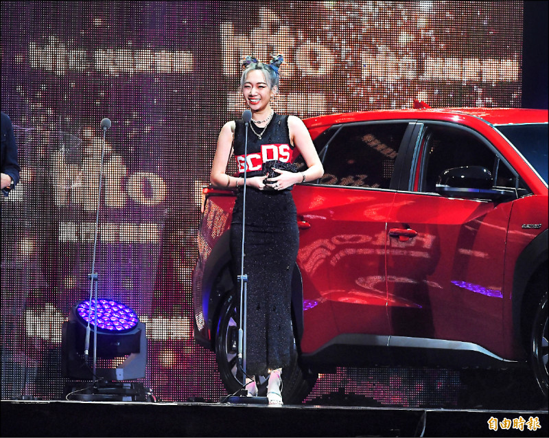 吳卓源現身領獎，卻擔心舞蹈表演。（記者王文麟攝）