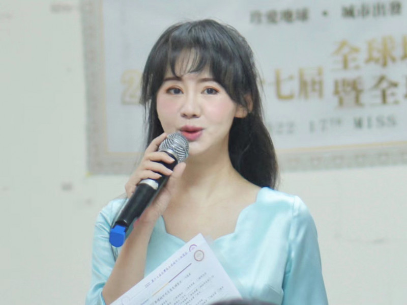 張如君表示，參賽者擁有明星臉有得有失。（中華全球城市選拔協會提供）