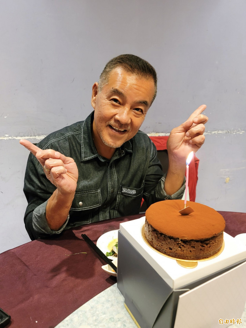 龍天翔今天過68歲生日。（記者胡如虹攝）