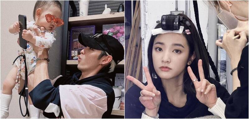 曹佑寧和王淨戴同款水晶手鍊和食指戒指。（翻攝IG）