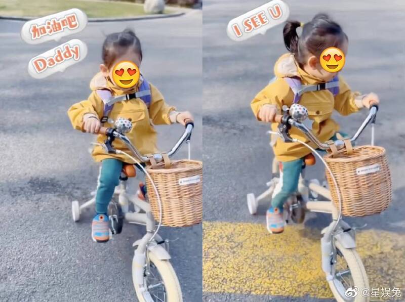 應采兒小兒子Hoho長髮造型掀起討論。（翻攝自微博）