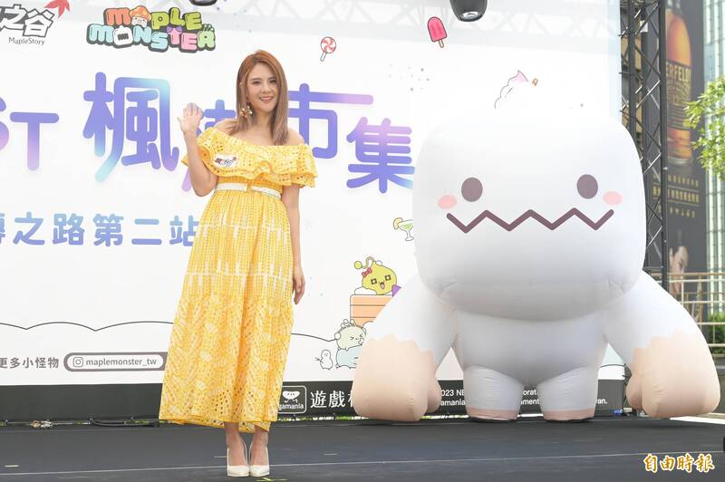 郭靜擔任「楓潮市集」活動大使。(記者胡舜翔攝)