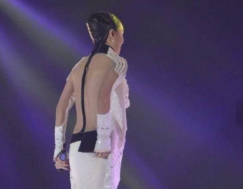 那英的露背裝引來網友反彈。（翻攝自微博）