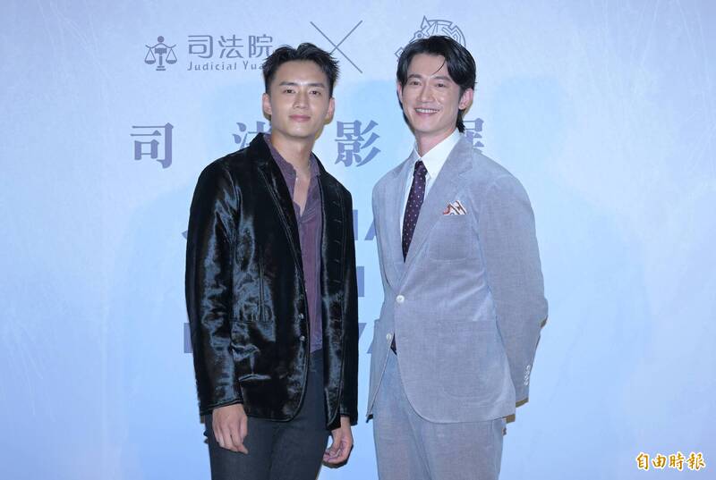 金馬司法影展記者會；吳慷仁（右）、陳澤耀。（記者胡舜翔攝）