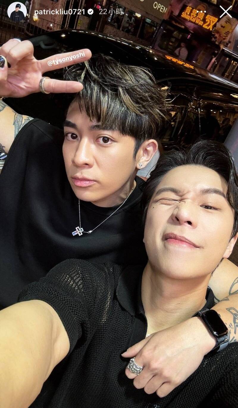 派翠克也曬出與Tyson Yoshi的合照。（翻攝自IG）
