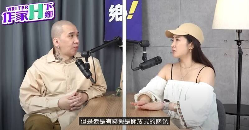 謝忻（右）接受作家H訪問，認為阿翔欠她一個道歉。（翻攝自YouTube）