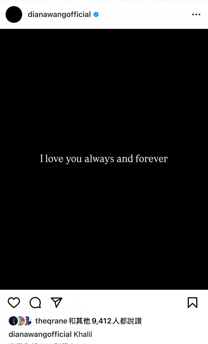 王詩安曬全黑圖。（翻攝自IG）