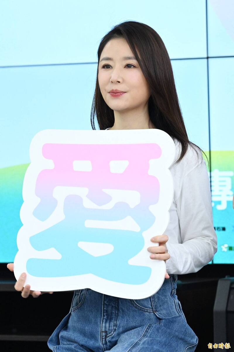 近看林心如狀態非常好，並不如網友所說的腫臉大嬸。（記者胡舜翔攝）