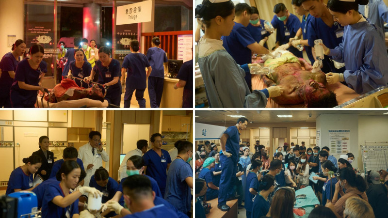 《院長爸爸》打造急診室百人大場面。（大愛電視提供）