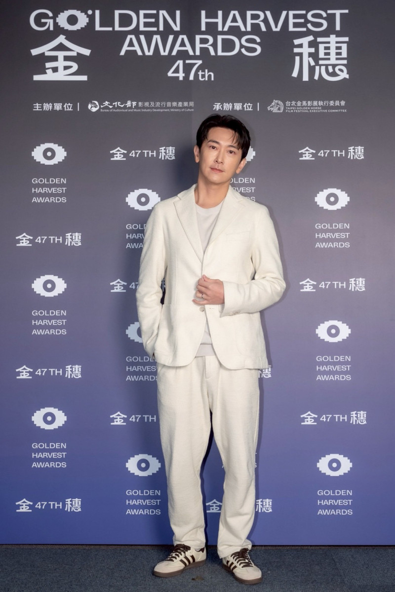 第47屆金穗獎頒獎嘉賓，演員施名帥。（金馬執委會提供）