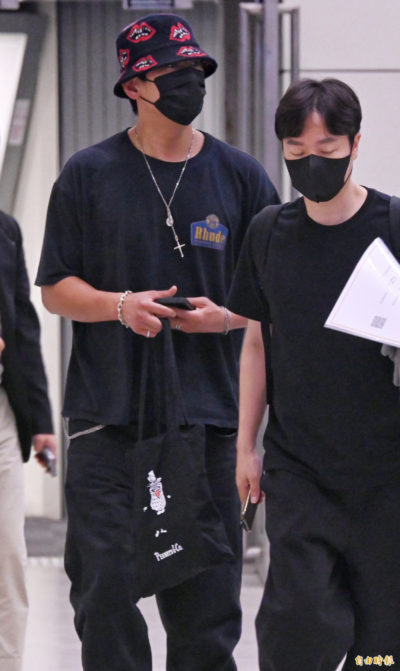 百想藝術大賞戲王朱智勛抵台。（記者劉信德攝）