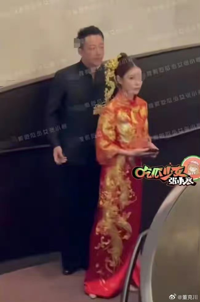 今補辦婚宴，汪小菲與Mamdy婚禮現場被拍。（翻攝自微博）