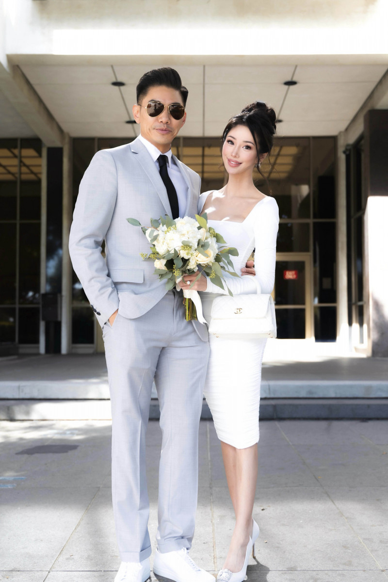 孔令奇婚紗照曝光。（孔令奇提供）