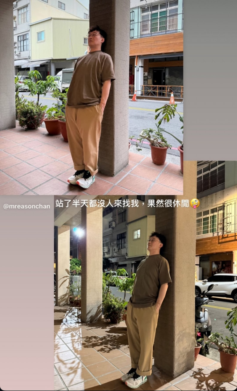 陳奕迅倚靠過的牆柱,成為新的打卡熱點。(翻攝自IG)