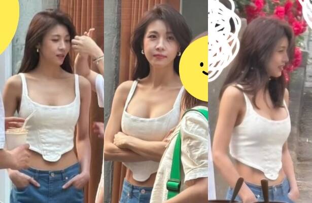 河智苑46歲？辣腰一挺…爆乳馬甲線炸出！未修圖「防腐美」驚呆網友