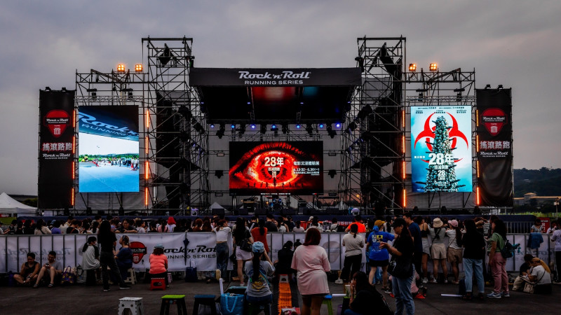 《28年毀滅倒數》攜手搖滾路跑打造末日狂潮。（索尼影業提供）（記者許世穎攝）