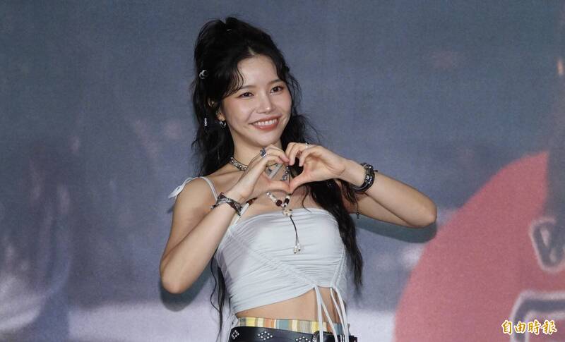 頌樂上台灣的綜藝節目直呼有趣。（記者潘少棠攝）