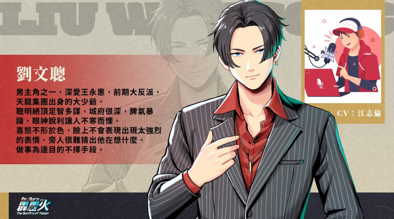 秦楊《台灣霹靂火》中飾演反派劉文聰，現在成了遊戲主角。（三立提供）