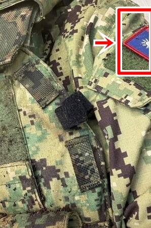 Ray先前曬出迷彩服有台灣臂章，仔細看才發現更像生存遊戲服。（翻攝自IG）