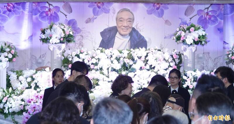 張育安今舉辦告別式。（記者潘少棠攝）