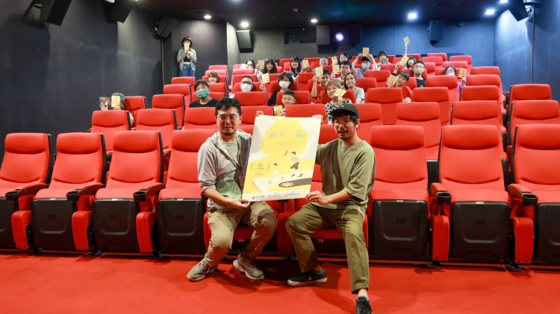 桃園市文化局今在中壢光影電影館辦《A面：我的一天》特映會。（記者黃政嘉攝）