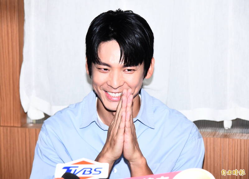 林柏宏出席酒品記者會。（記者陳奕全攝）
