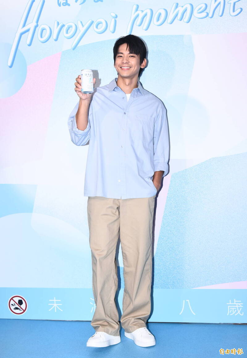 林柏宏出席酒品記者會。（記者陳奕全攝）
