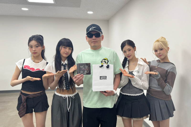 Baby DONT Cry和春風（中）合體，宣傳台中「K-POP Masterz」拼盤演唱會。（寬寬整合行銷提供）