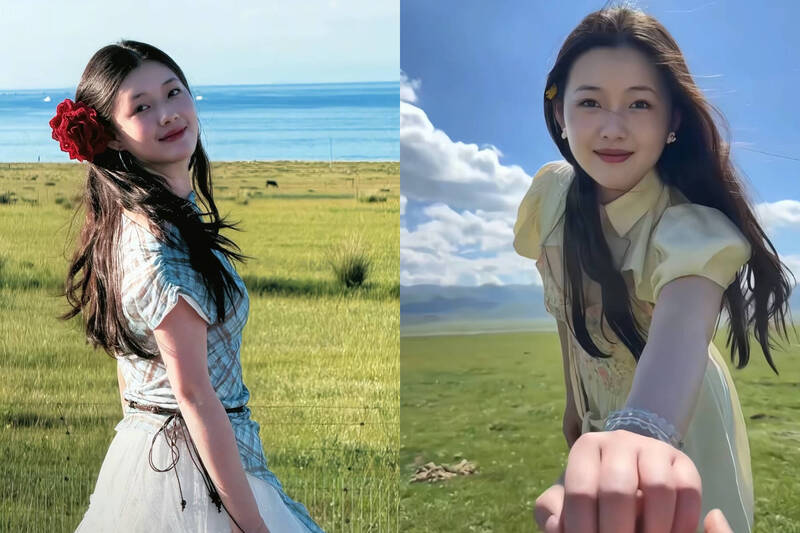 24歲女大生不只外型激似大S，連眼神都非常像。（翻攝自抖音）