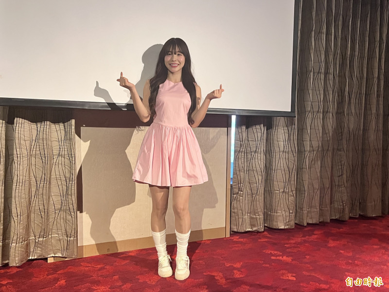 李多慧稍早出席記者會。（記者林欣穎攝）