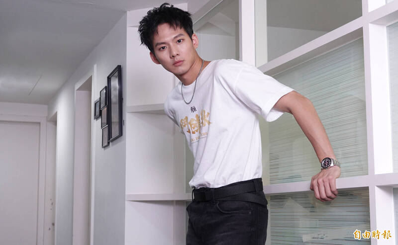 吳念軒對於能夠參演，有加入男團的感覺。（記者潘少棠攝）