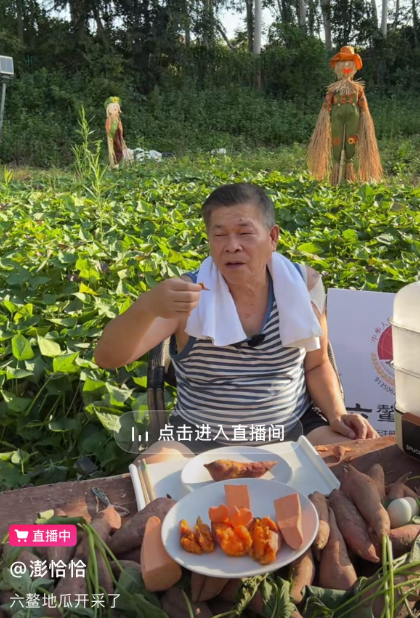 澎恰恰欠債在中國直播賣地瓜 網驚：從白天賣到深夜