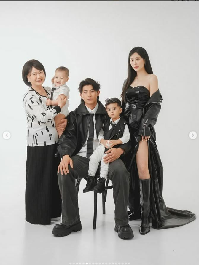 陳傑憲一家入鏡，阿嬤也是亮點。（圖擷取自綺綺IG）