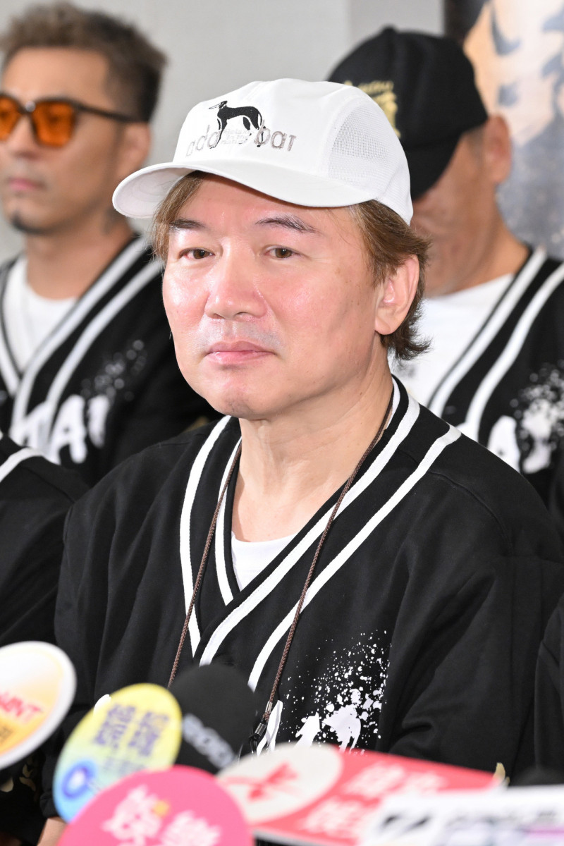 孫鵬昨晚出席《角頭－鬥陣欸》慶功，對於家事及提告不願多談。（記者胡舜翔攝）