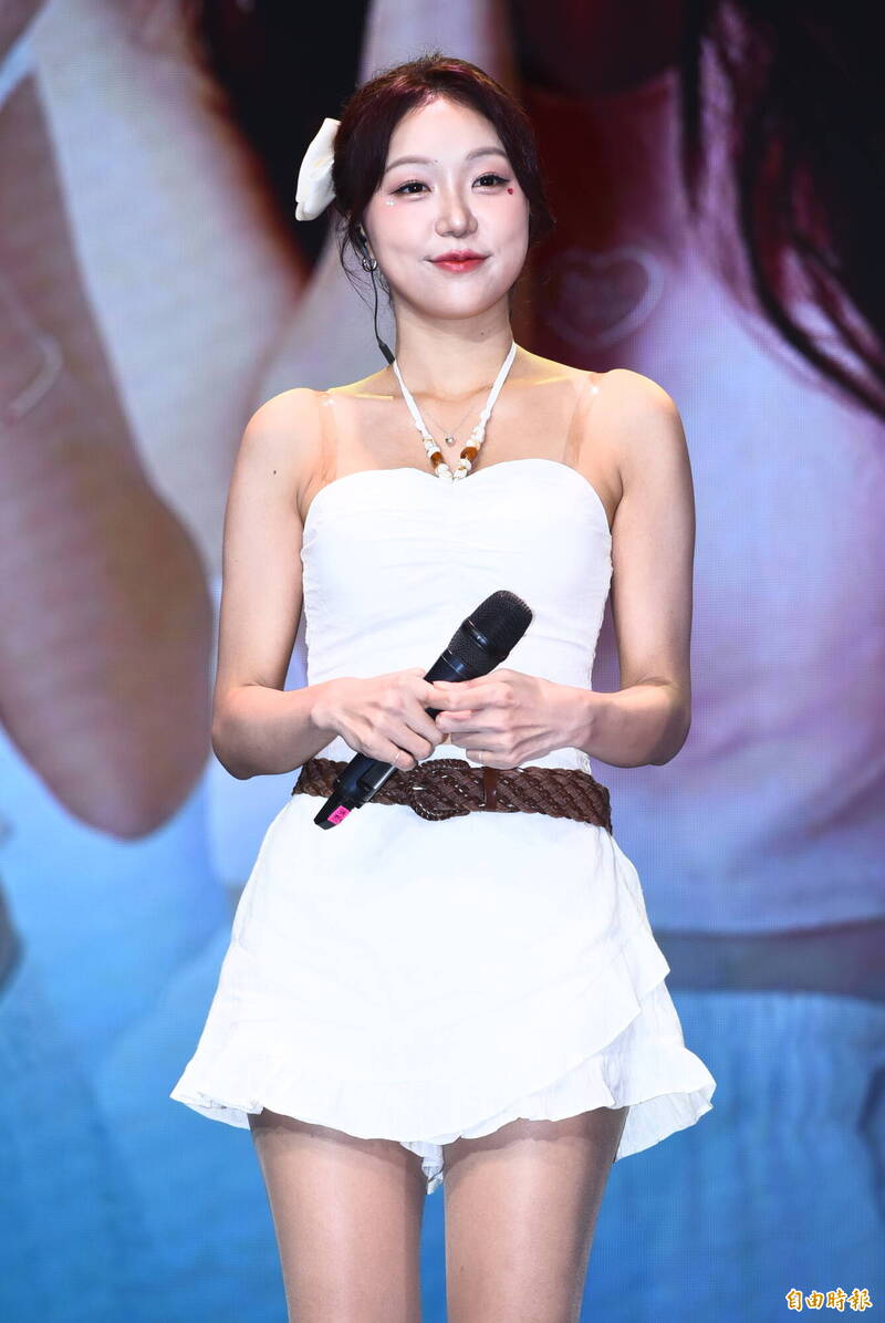 李珠熙說如果未來有機會的話會希望也能夠來台發展。 （記者陳奕全攝）