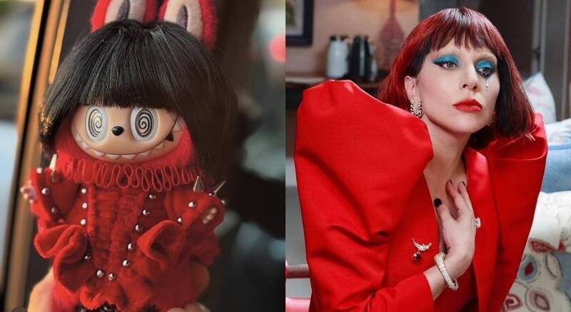 Lady Gaga有同款拉布布。（本報合成圖，翻攝自X）