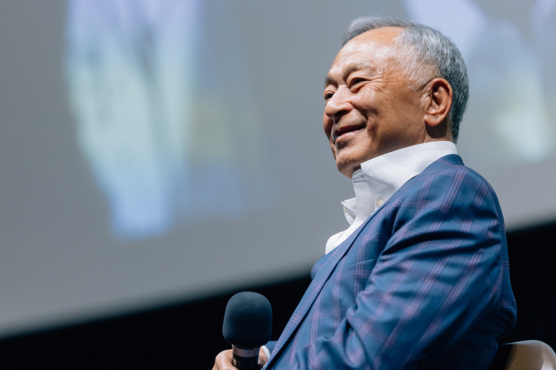 導演杜琪峯上個月來台出席國家影視聽中心主題節目「奇峯無邊 銀河無際：杜琪峯與銀河映像」，映後和影迷進行QA分享。（國家影視聽中心提供）