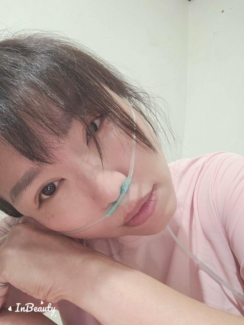 廖婉君身體不適被送到急診室。（翻攝臉書）