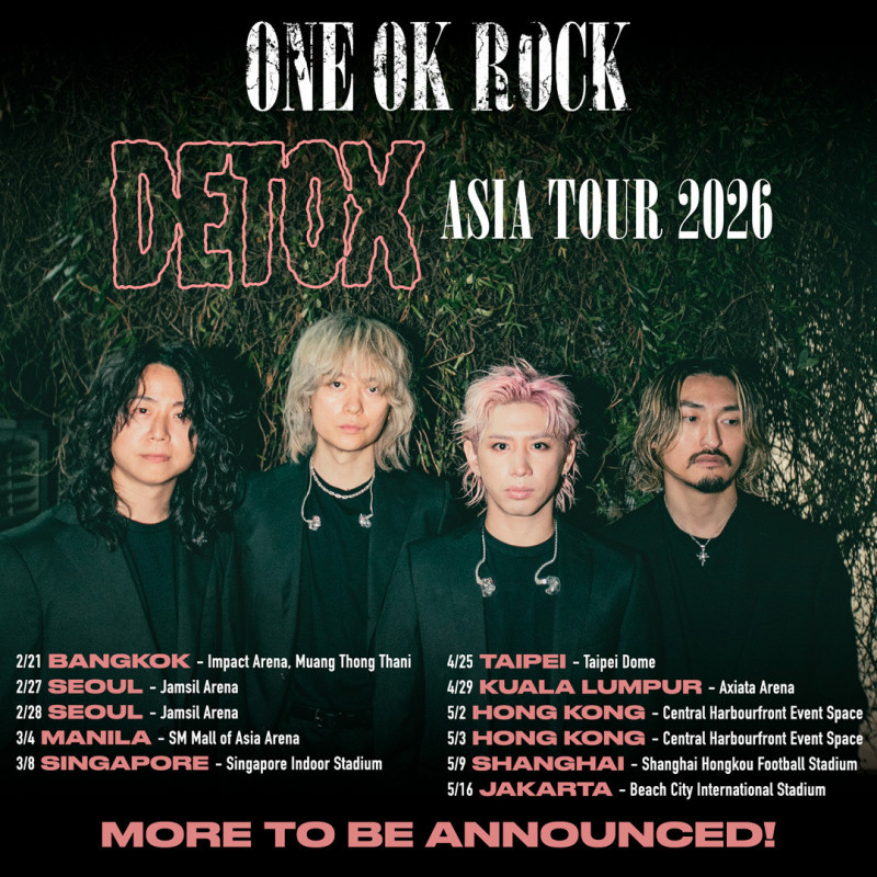 ONE OK ROCK宣布4月25日唱進大巨蛋。（翻攝自X）