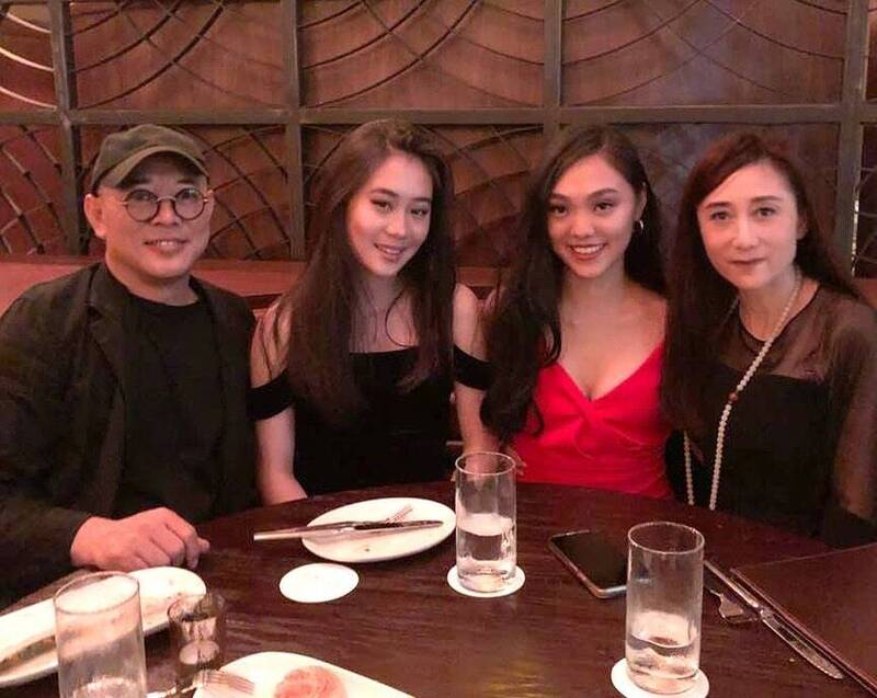 李連杰（左）和老婆利智（右）育有一對女兒。（香港星島日報）