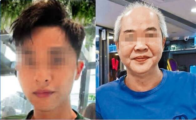 蔡天鳳前夫鄺港智（左）、前公公鄺球。（翻攝自微博）