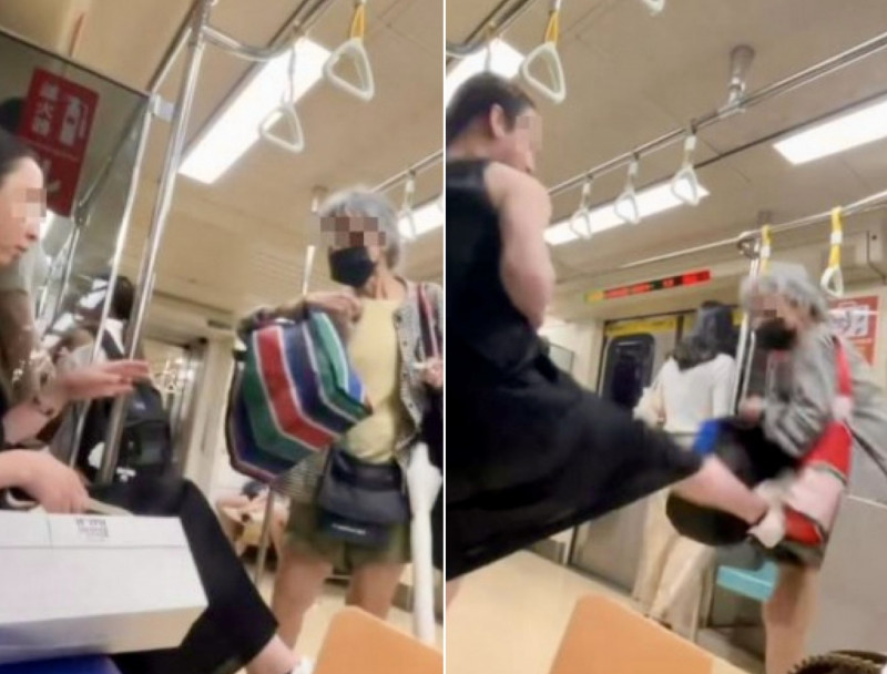 捷運優先席爆衝突！白髮婦逼讓座遭踹飛 陳沂揭真面目