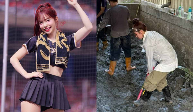 (影)不只捐款還出力!李多慧素顏現蹤災區 「加入鏟子超人」鏟土背影曝