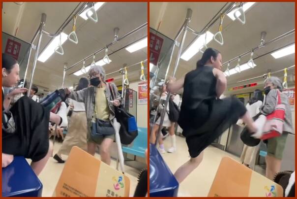 北捷「三宅一生男」踹飛慣犯「白髮老婦」!  律師憂:那一腳很爽,但代價不小…