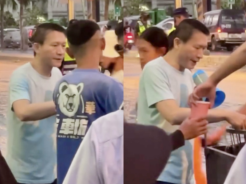 秦楊投身救災行列。（組合照，（翻攝自Threads）