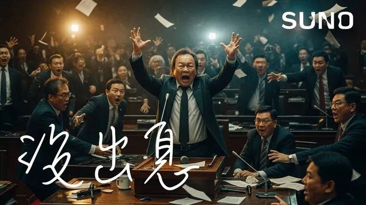 王世堅《沒出息》有網友幫忙製作成MV「議會版」。（翻攝自YouTube）